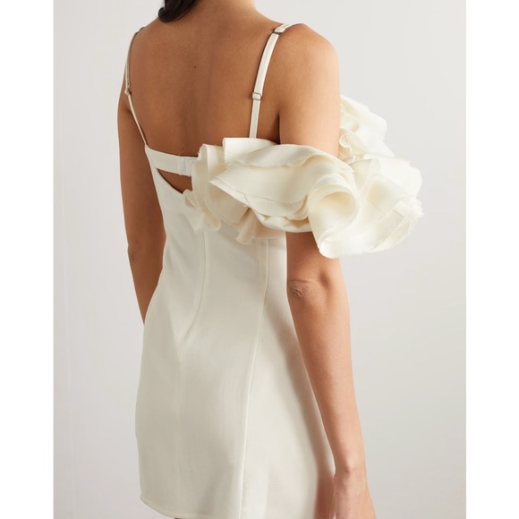 Jacquemus Duna Ruffled Wool-Blend Mini Dress - FR36 (US 4) - Picture 6 of 6